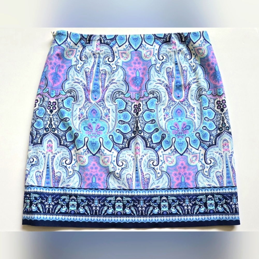 Talbots Mykonos Paisley Skirt Talbots Size 8 - Picture 2 of 6